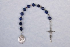 Lapis Lazuli-Sterling Silver Pocket Rosary